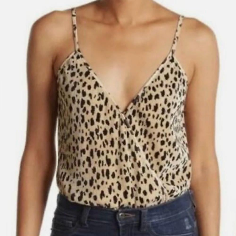 Wayf ribbed Leopard Print Women's Bodysuit size XL